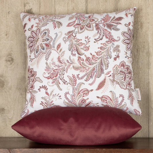 Jacquard Kissenhülle Blumen Ornament 50x50 cm