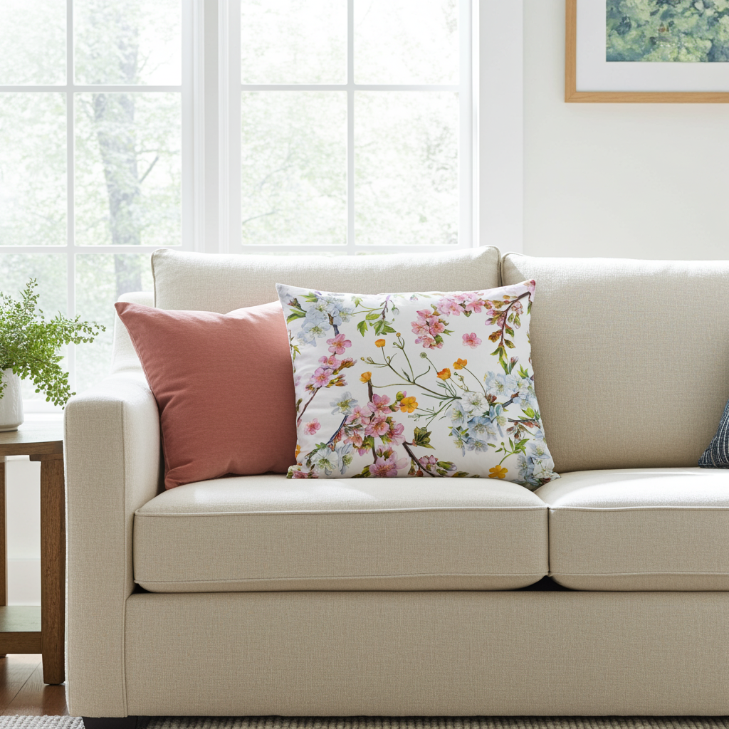 Kissenhülle Kirschblütenfest - Zahira Blossom 50x50 cm