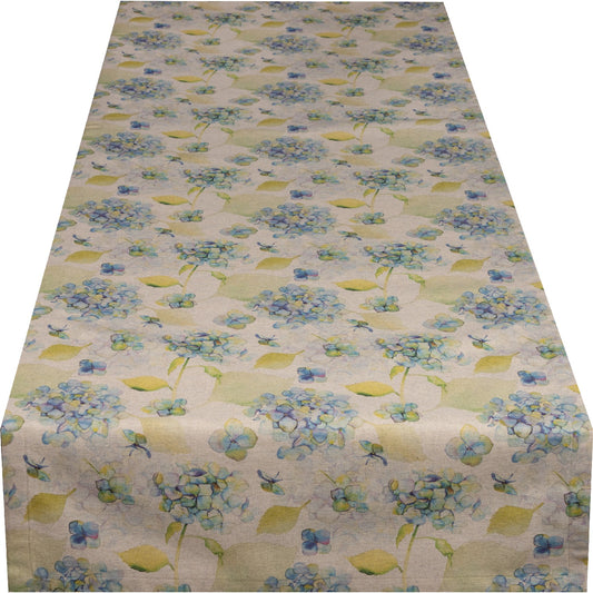 Tischband mit Hortensien - Avila Hortensie - 50/150 cm