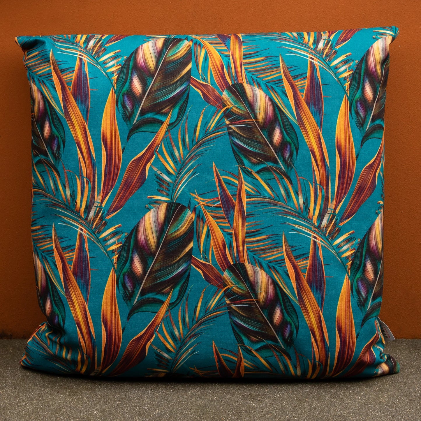 Baumwoll Kissenhülle Kupfer Palme 45x45 cm