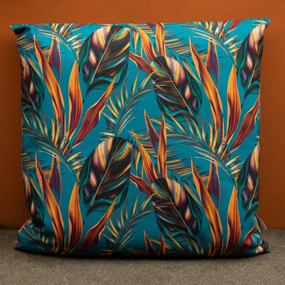 Baumwoll Kissenhülle Kupfer Palme 45x45 cm
