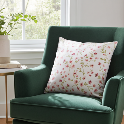 Baumwoll Kissenhülle Nabari Kirschblüte 40x40 cm