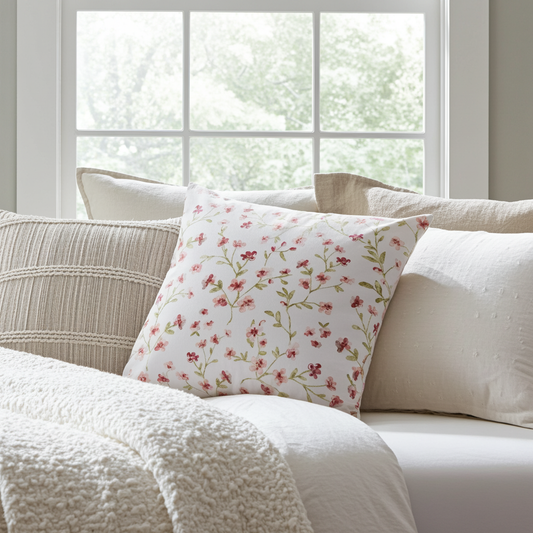 Baumwoll Kissenhülle Nabari Kirschblüte 50x50 cm