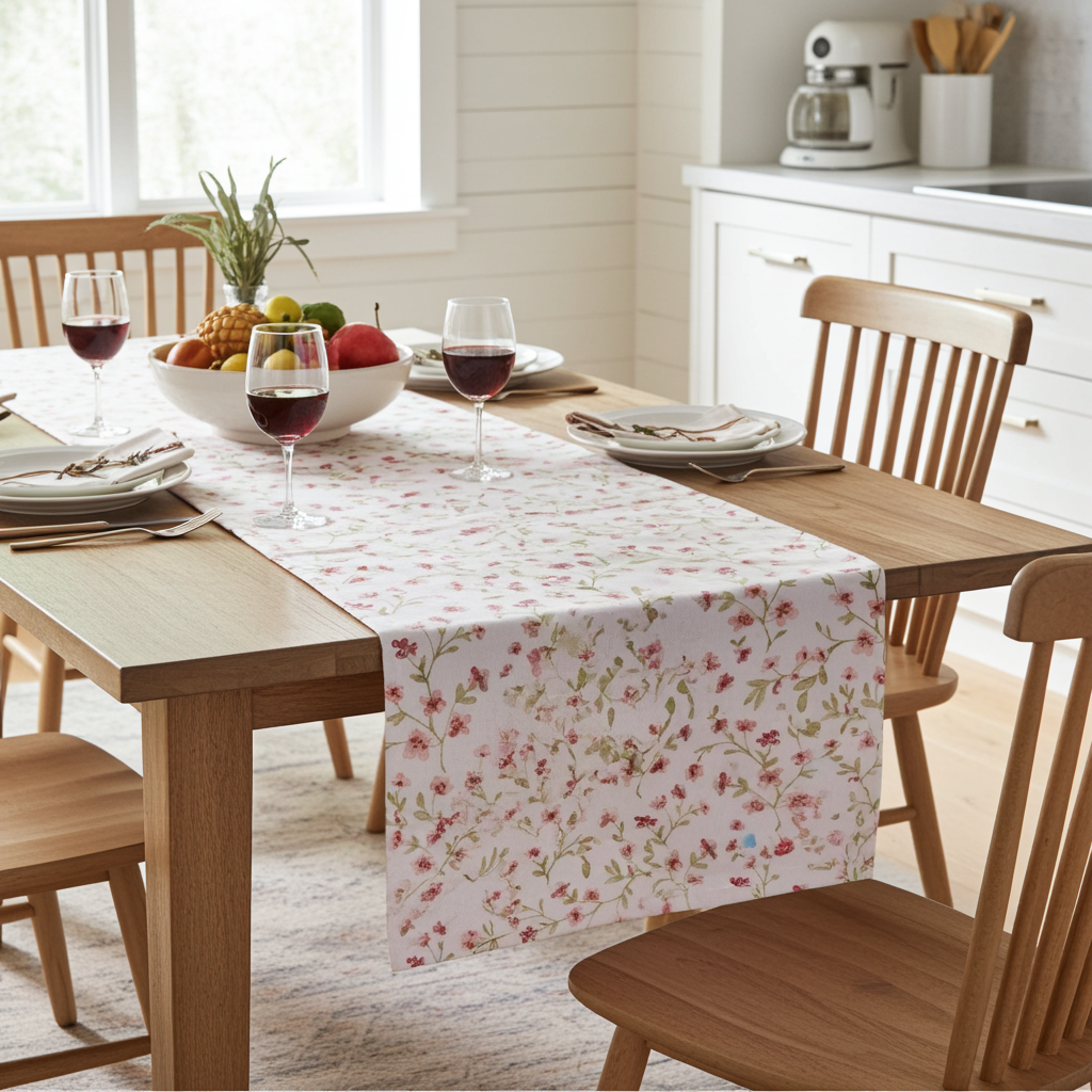 Baumwoll Tischläufer Nabari Kirschblüte 40x90 cm