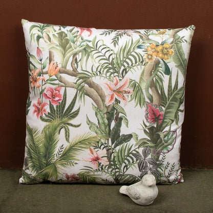 Baumwoll Kissenhülle Tropenflora 60x60 cm