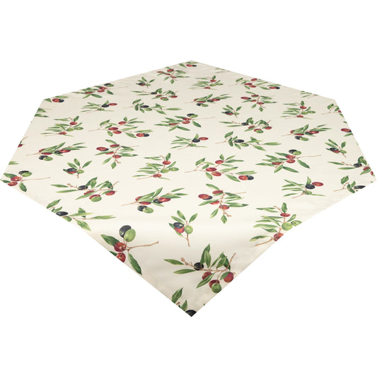 Mitteldecke Olivenzweig - Natural Olive 85x85 cm