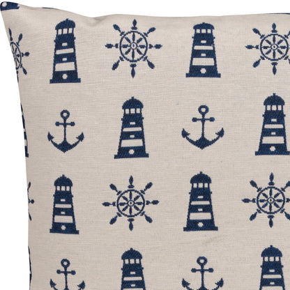 Jacquard Kissenhülle Maritim 50x50 cm