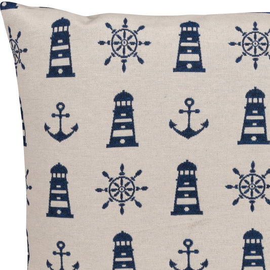 Jacquard Kissenhülle Maritim 50x50 cm