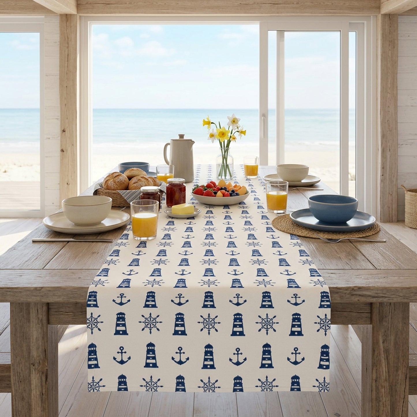 Jacquard Tischband Maritim 40x180 cm