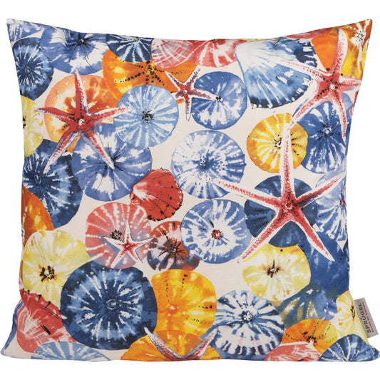 Kissenhülle mit Anemonen, Seesternen & Muscheln - Nautilus Anemone - 50x50 cm