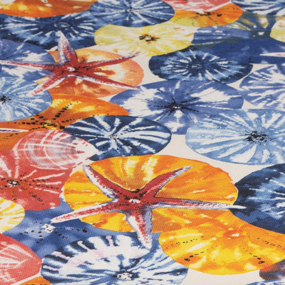Präzisions-Druck Mitteldecke Anemonen, Seesterne & Muscheln 85x85 cm