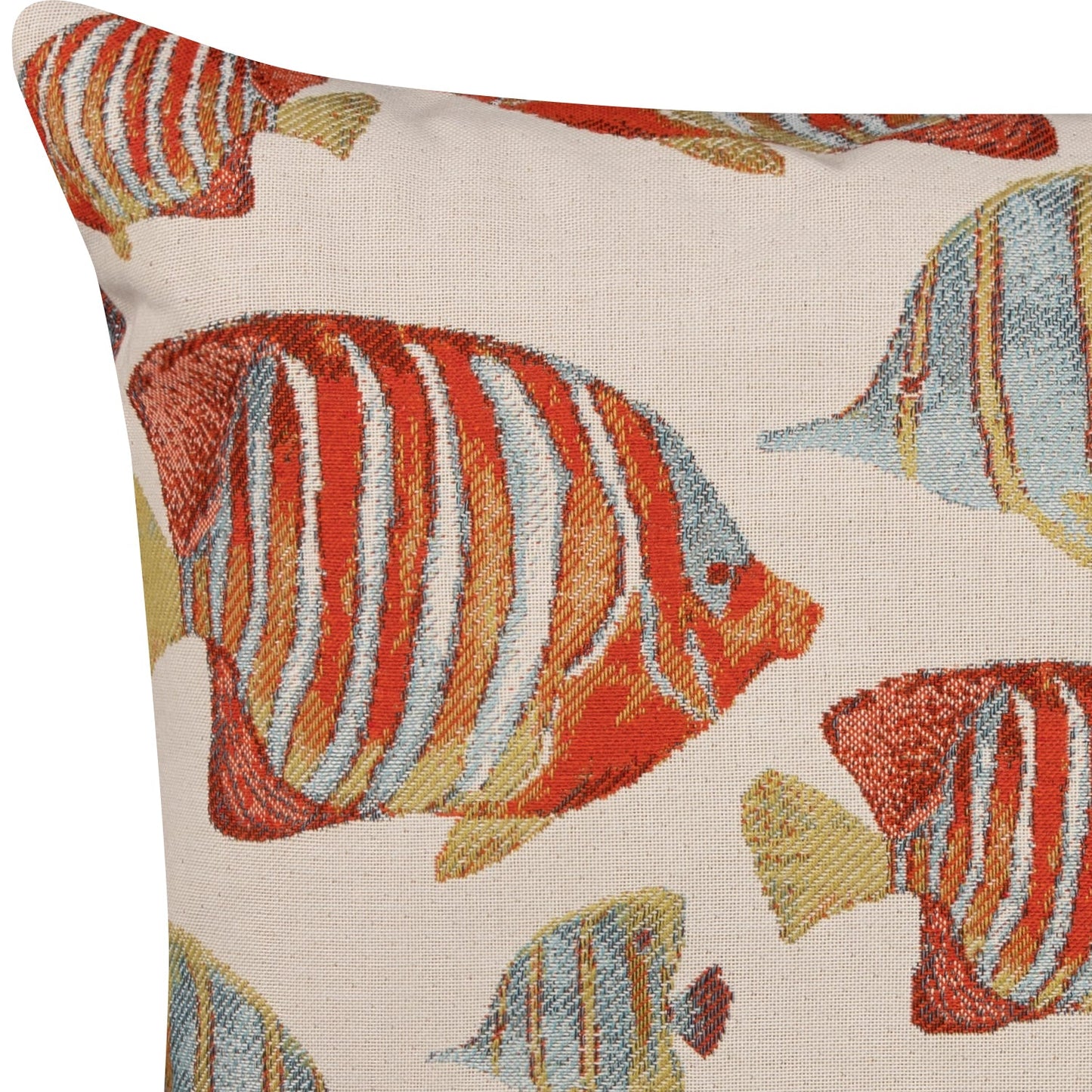 Jacquard Kissenhülle Fische 45x45 cm