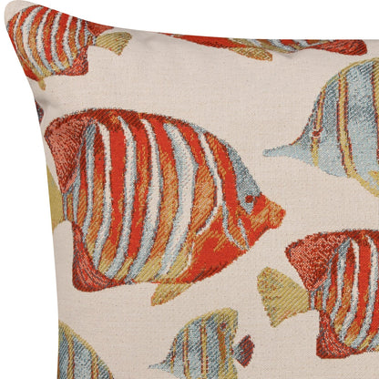 Jacquard Kissenhülle Fische 45x45 cm
