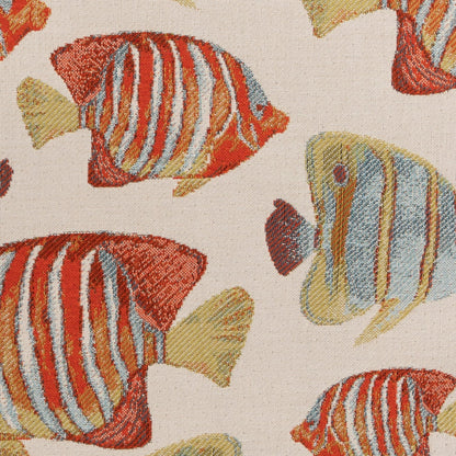Jacquard Kissenhülle Fische 45x45 cm