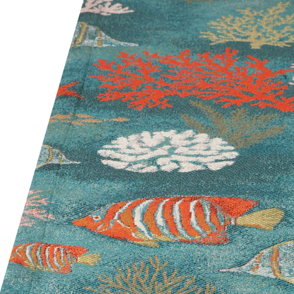 Jacquard Tischläufer Fische und Korallen 38x150 cm