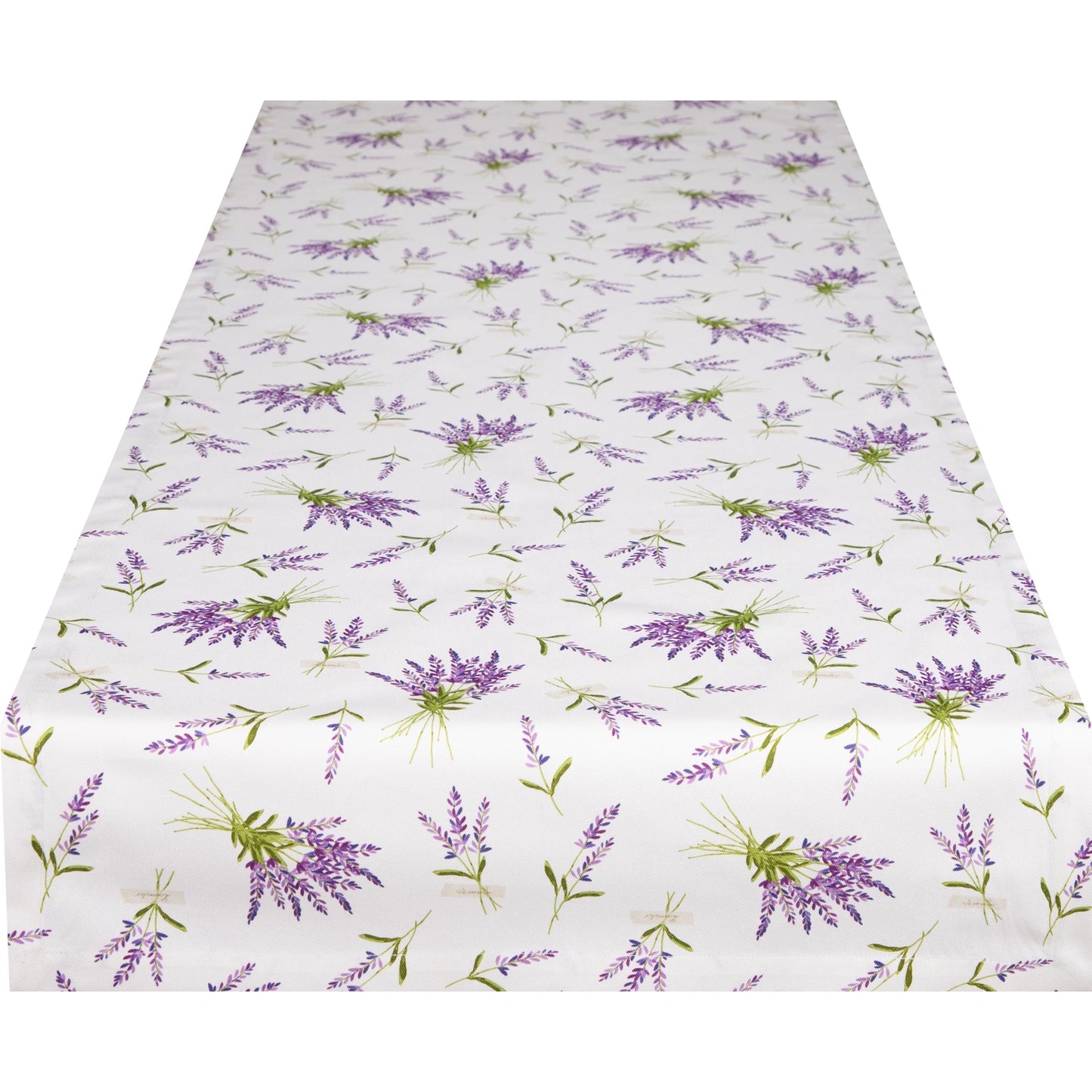 Baumwoll Tischband Lavendel Bouquet 40x180 cm