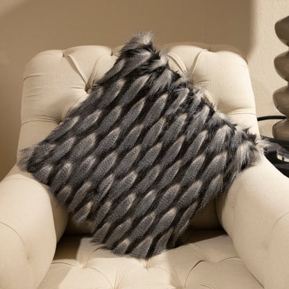 Fellimitat Kissenhülle Silberfell 48x48 cm