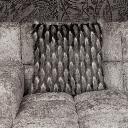 Fellimitat Kissenhülle Silberfell 48x48 cm