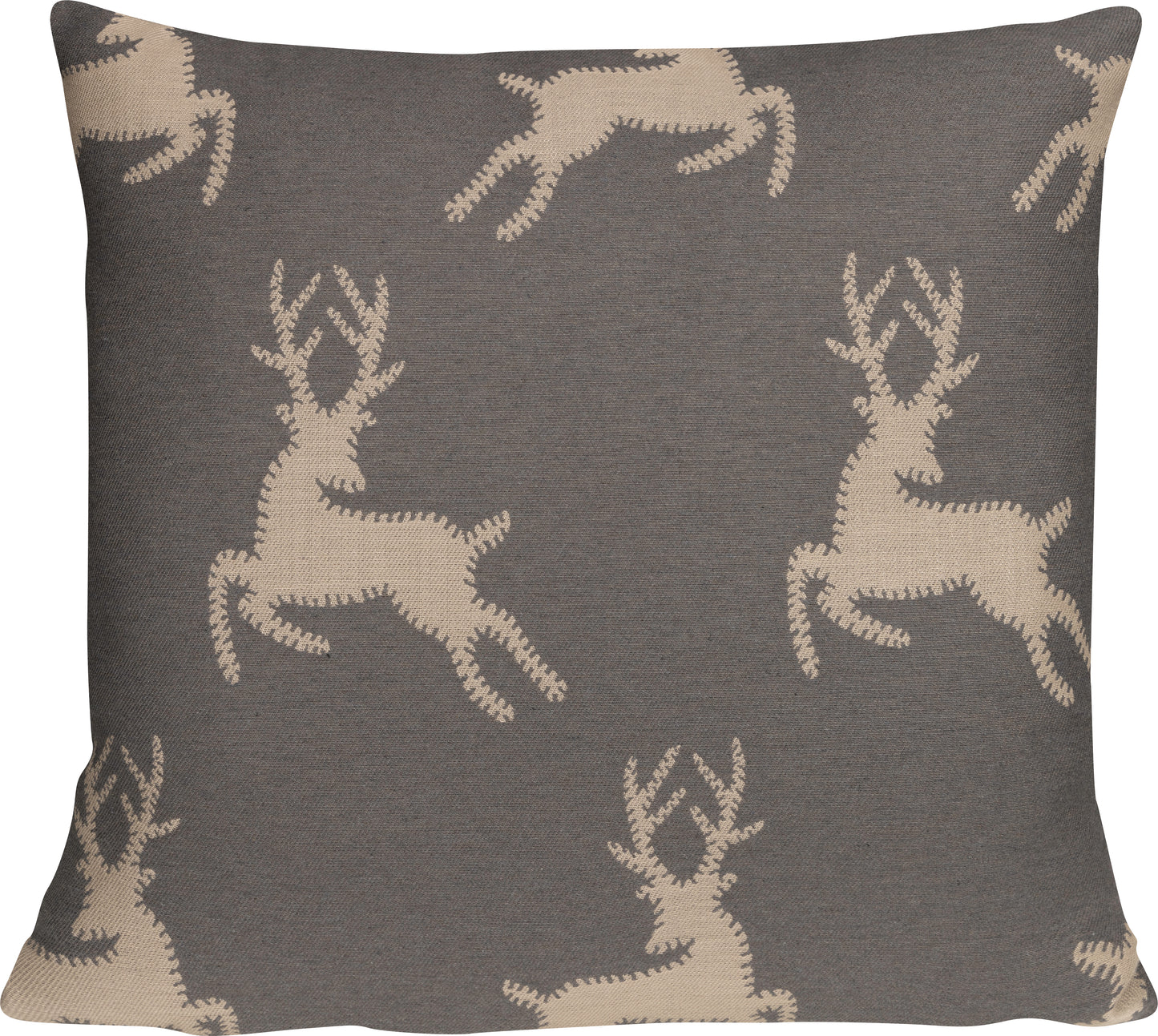 Kissenhülle Felix Deer Grau 50x50 cm | Fein & Glatt - Hirsch Beige Hellgrau Landhaus