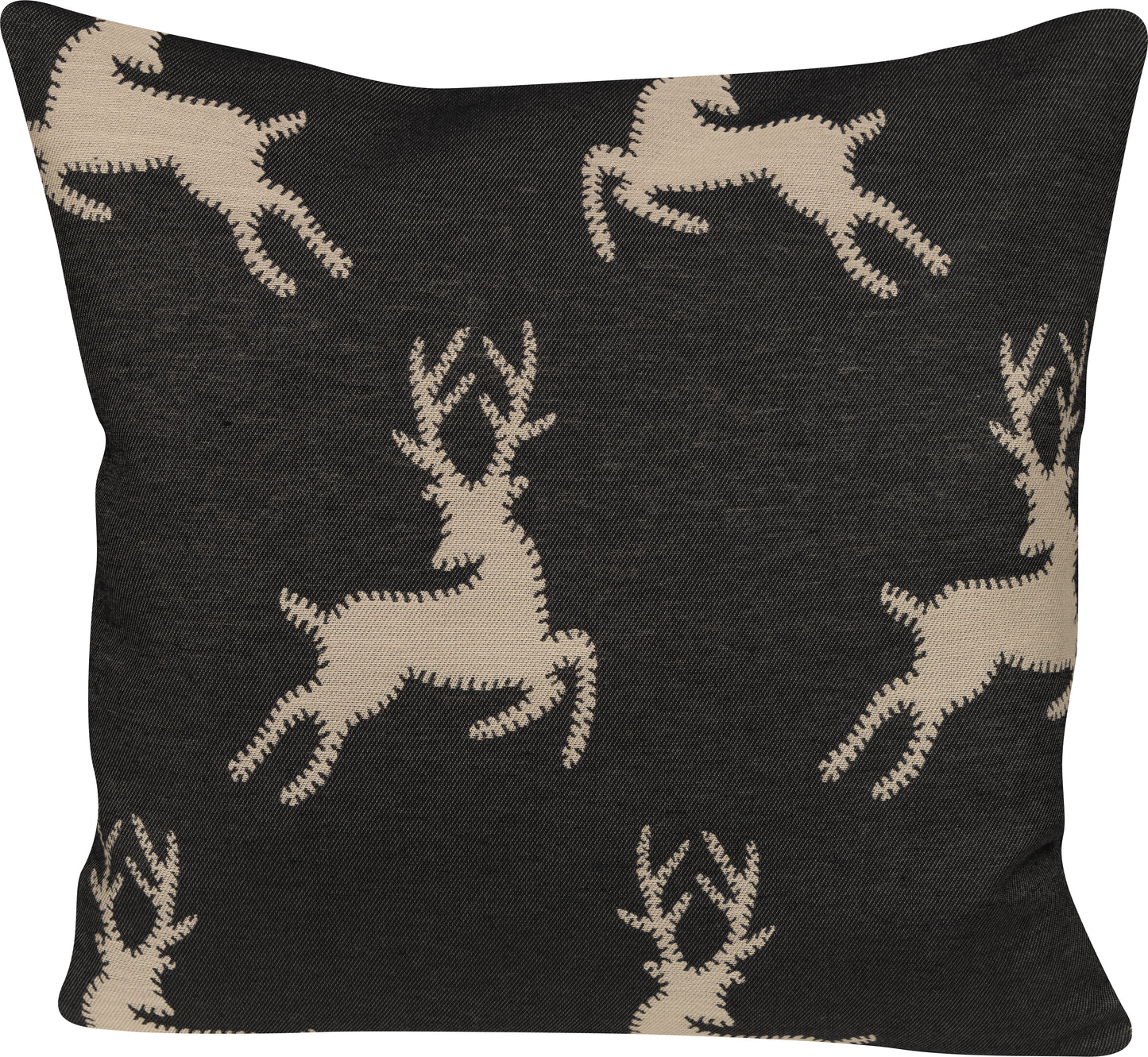 Kissenhülle Felix Deer Anthrazit 50x50 cm | Fein & Glatt - Hirsch Beige Landhaus