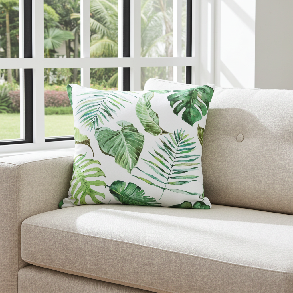 Baumwoll Kissenhülle Dschungelbrise 50x50 cm