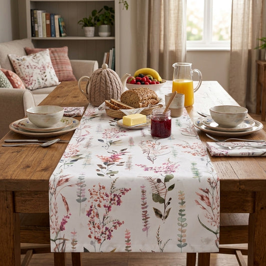 Baumwoll Tischband Frühlingswildwuchs 50x150 cm