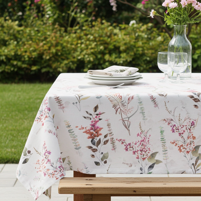 Baumwoll Mitteldecke Frühlingswildwuchs 85x85 cm