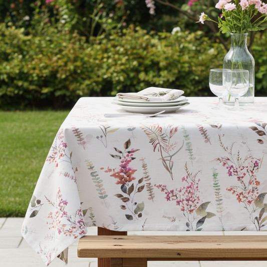 Baumwoll Mitteldecke Frühlingswildwuchs 85x85 cm