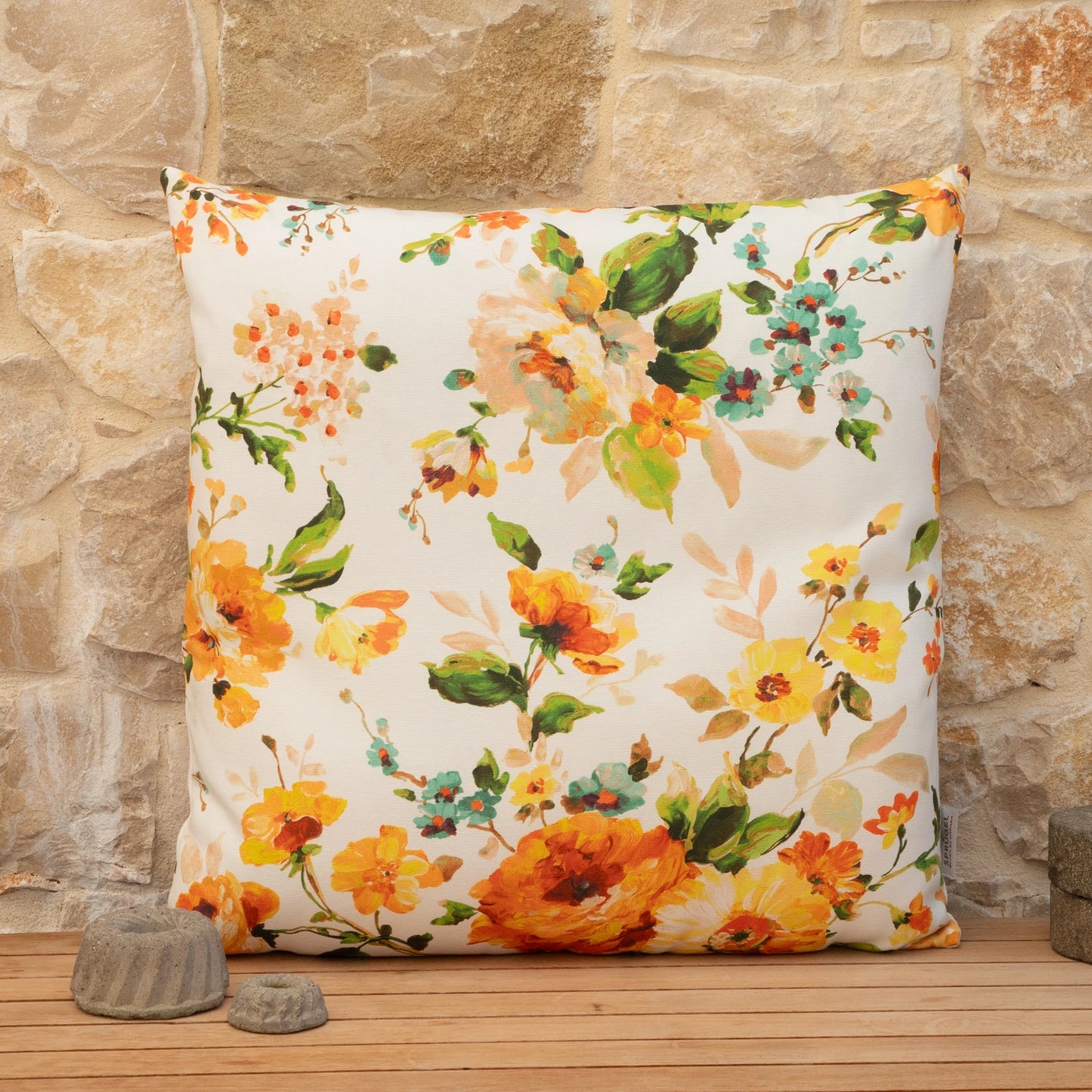 Kissenhülle Aquarell Frühlingshauch - Farrow Flower 60x60 cm