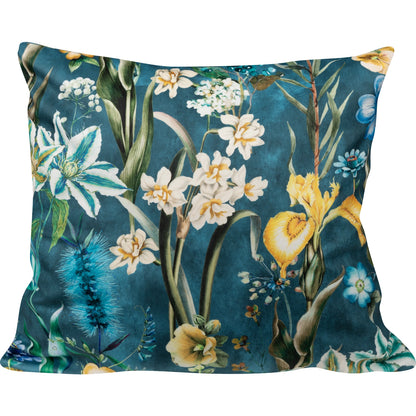 Edel Samt Kissenhülle Petrol Garten 60x60 cm