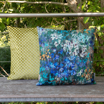Kissenhülle Petrol-Oase - Morisot Floret 45x45 cm