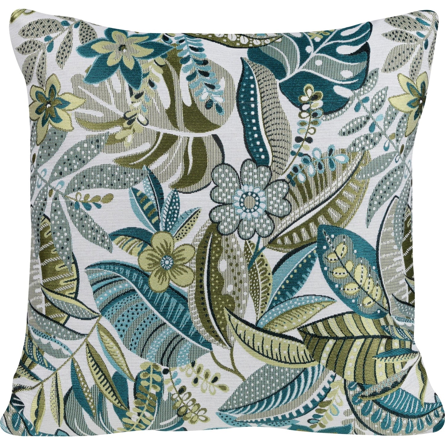Jacquard Kissenhülle Blätter Tiefe 60x60 cm