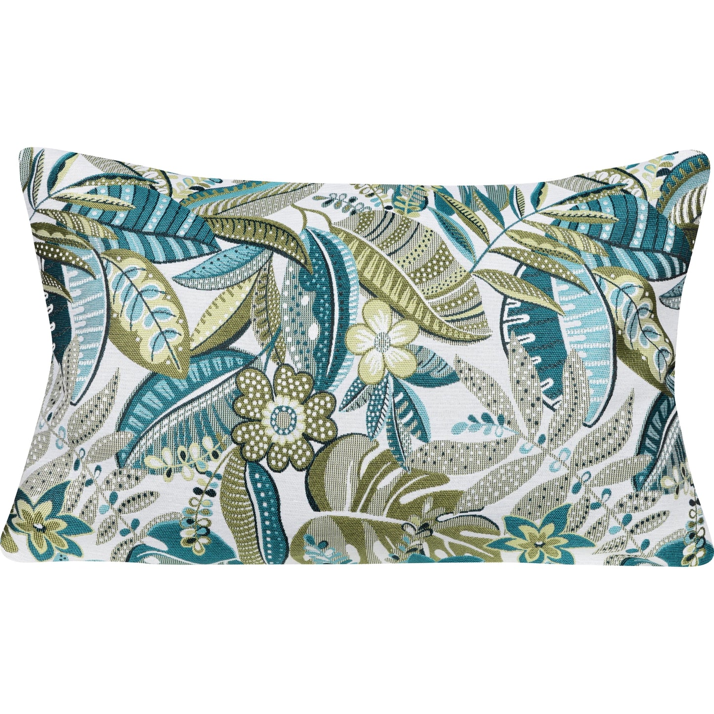 Jacquard Kissenhülle Blätter Tiefe 40x60 cm