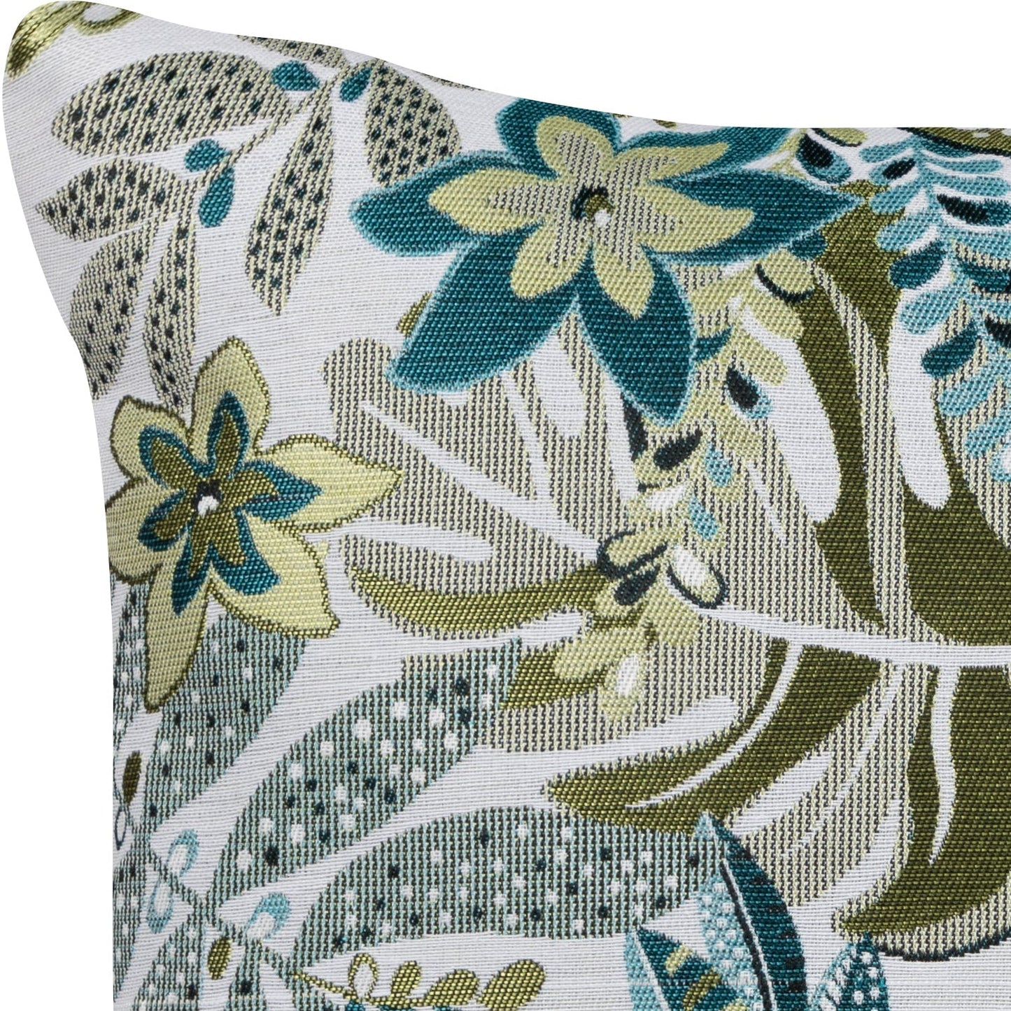 Jacquard Kissenhülle Blätter Tiefe 40x60 cm