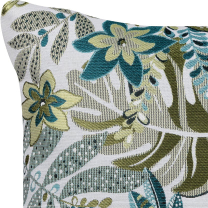 Jacquard Kissenhülle Blätter Tiefe 60x60 cm