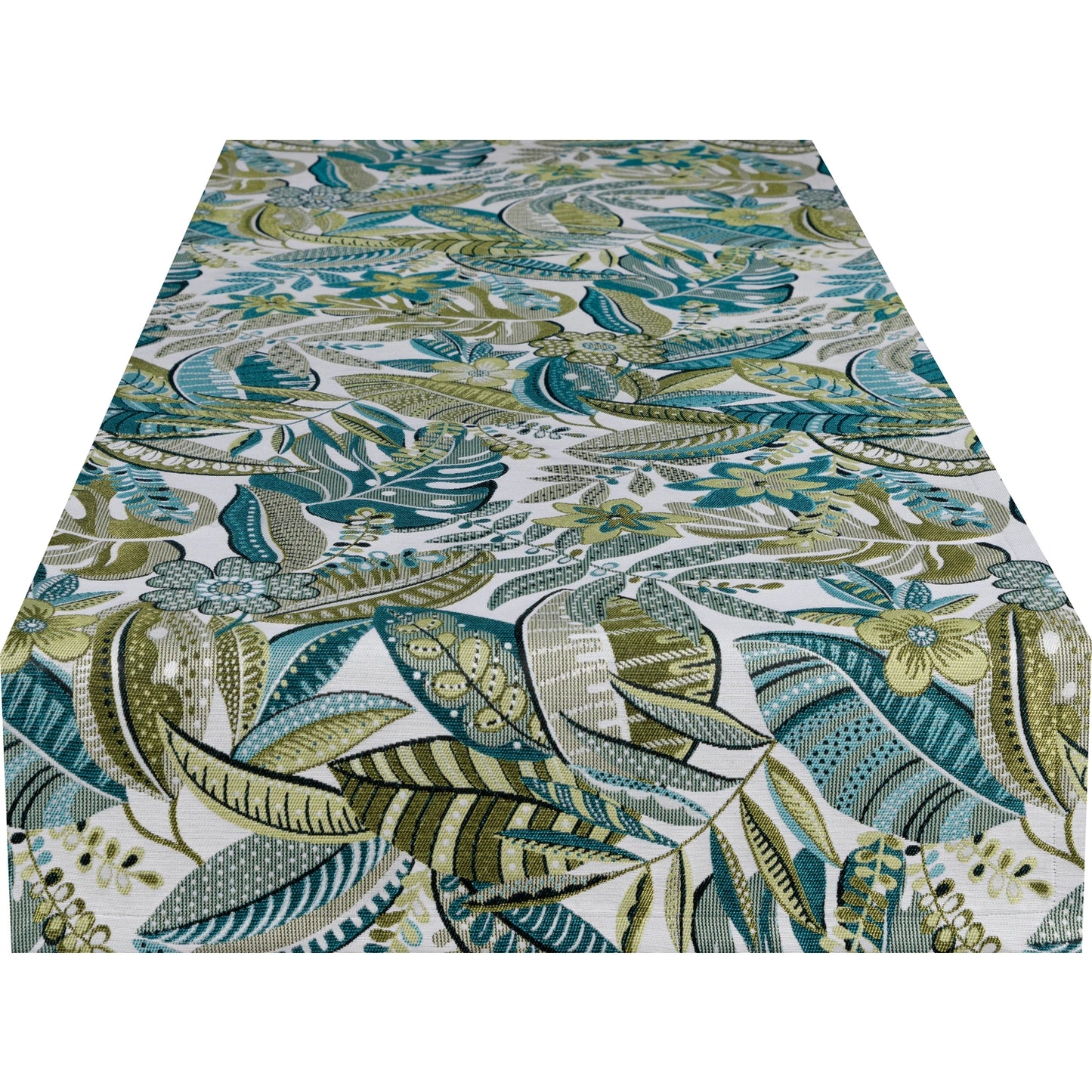 Jacquard Tischband Blätter Tiefe 40x180 cm