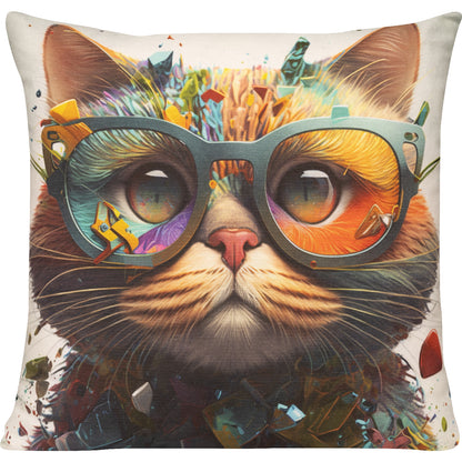 Kissenhülle Hippie Cat