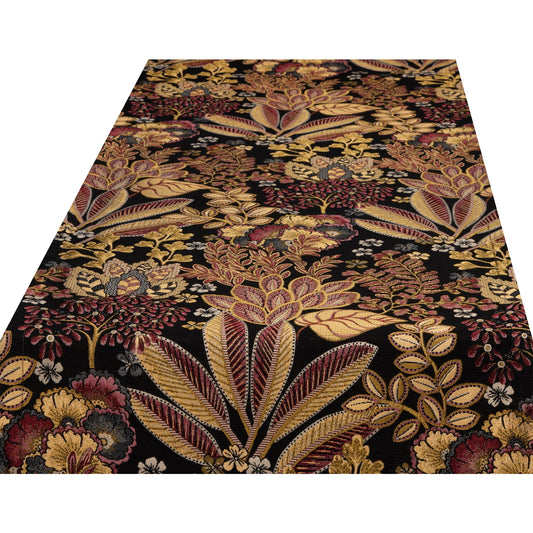 Tischband Lichthain - Limao Leaves dark 50x150 cm