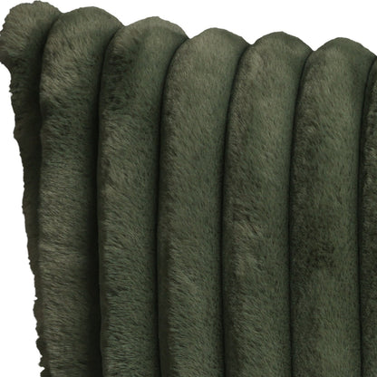 Kissenhülle Cord Optik breit gerippt dunkelgrün - Maya 45x45 cm