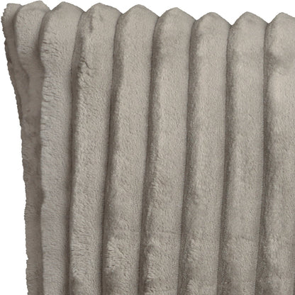 Fellimitat Kissenhülle Cord Optik fein gerippt grau 45x45 cm