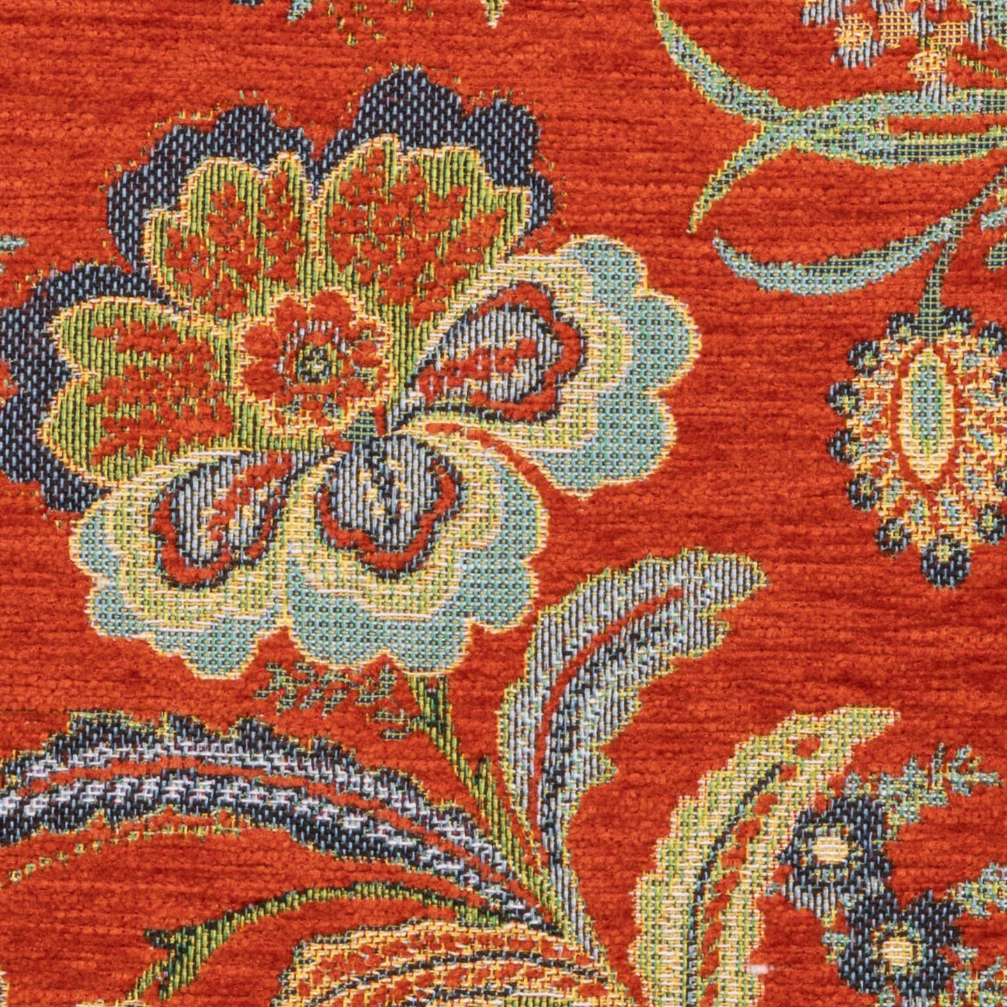 Samtweiche Chenille Kissenhülle Gazellen-Blüte 45x45 cm