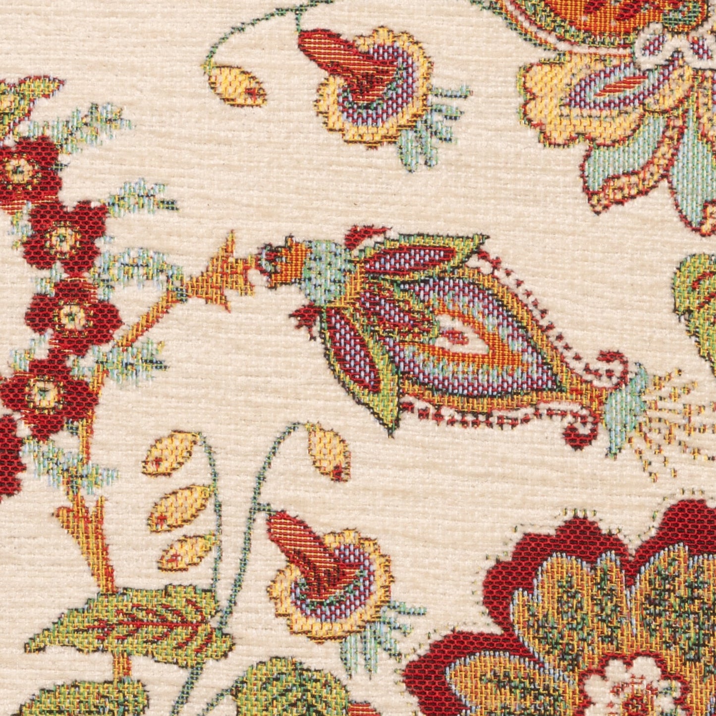 Chenille Kissenhülle Boho Floristik 40x40cm