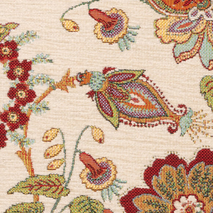 Chenille Kissenhülle Boho Floristik 40x40cm