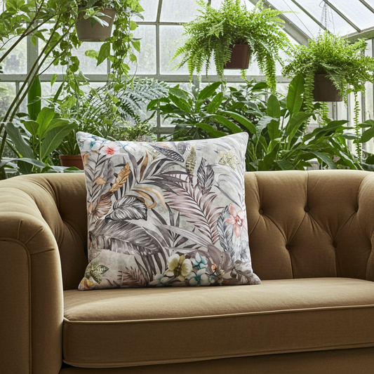 Edel Samt Kissenhülle Orchideen Rausch 45x45 cm