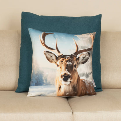 Kissenhülle mit Winterzauber Hirsch - Snowy Deer 45x45 cm