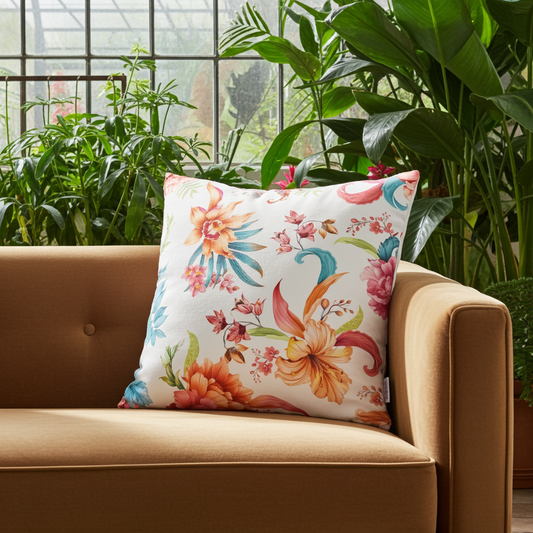 Baumwoll Kissenhülle Orchideen Insel 50x50 cm