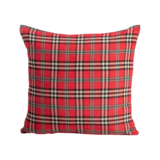 Kissenhülle Schottenkaro rot schwarz - X-Mas Vintage Tartan 50x50 cm