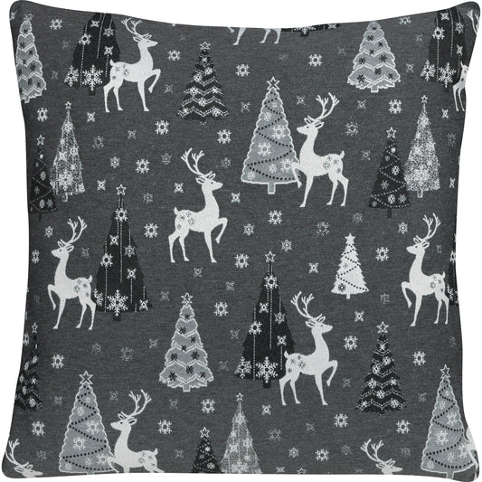 Kissenhülle Silberne Nacht im Wald - Sparkle Winter Deer 40x40 cm