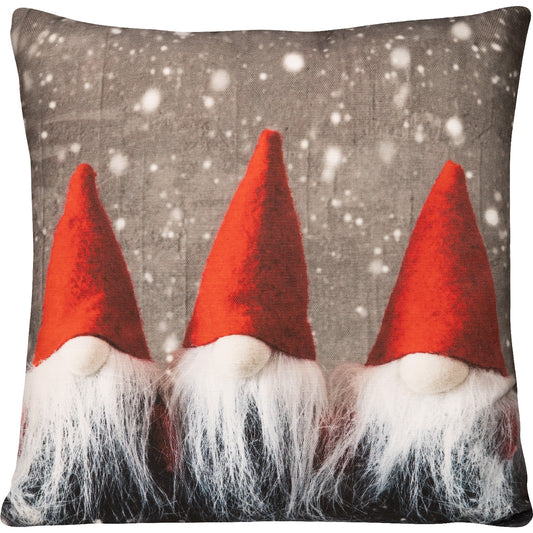weihnachtliche Fotodruck Kissenhülle mit drei Wichteln - Three Dwarfs - SPRÜGEL