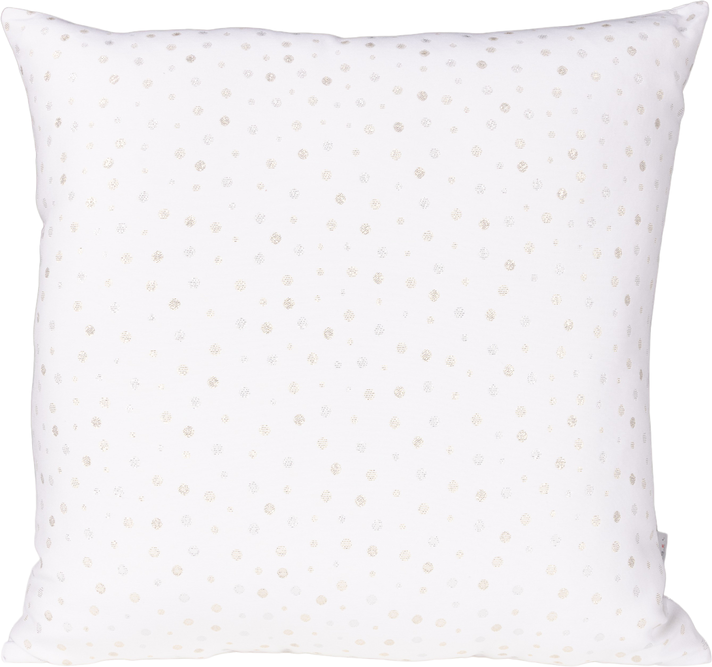 Kissenhülle Glamour Dots Gold Silber 50x50 cm | Eleganter Glitzereffekt - Glitzereffekt Punkte Gold Weiß